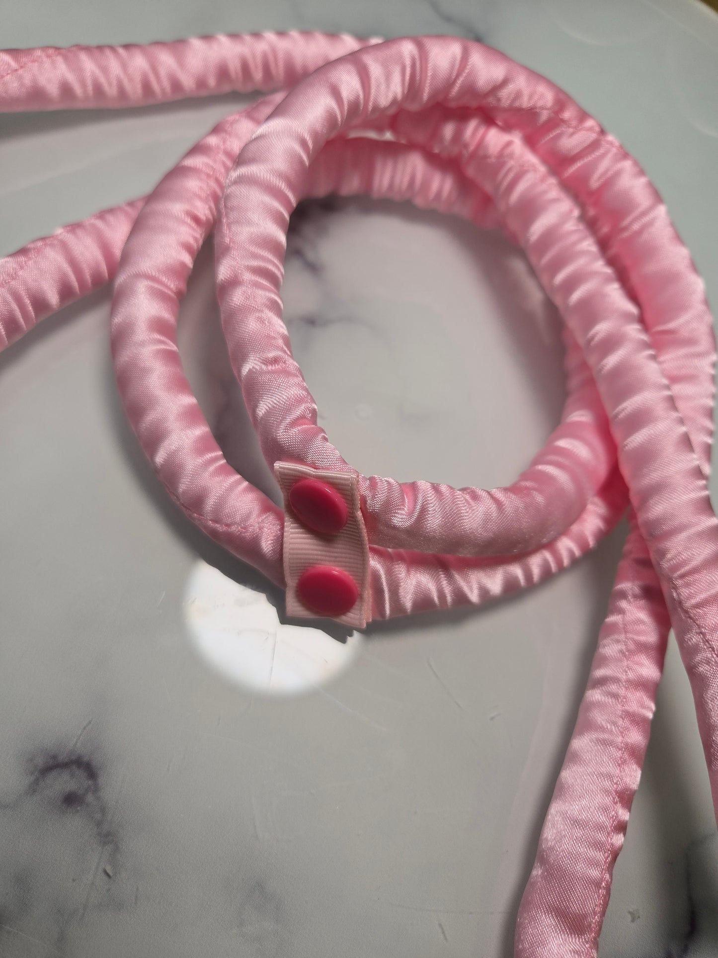Pink CurlSilk Quad (no scrunchie ) - Heatless Curlers for medium/long hair