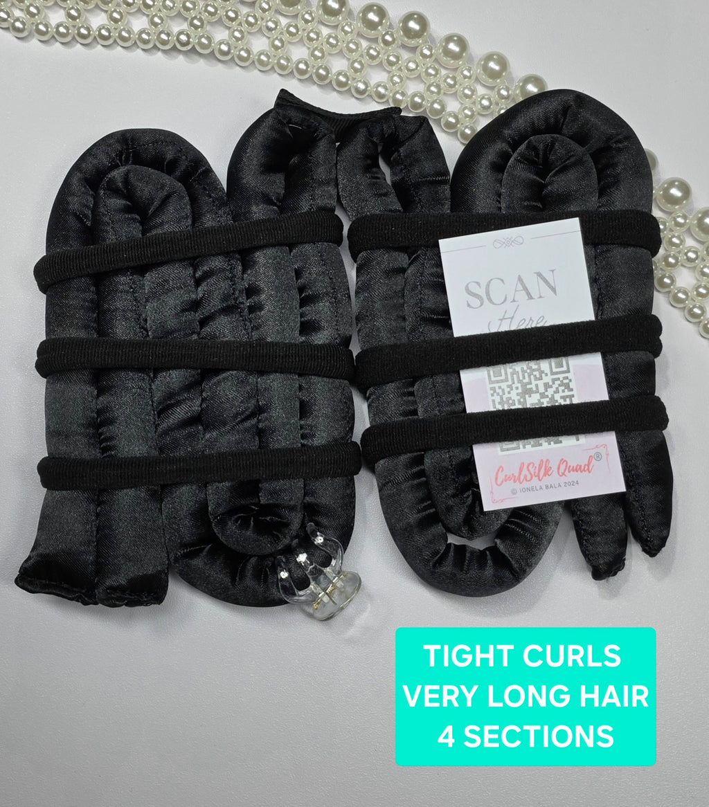 CurlSilk Quad TIGHT CURLS - 4 Sections -  VERY LONG hair