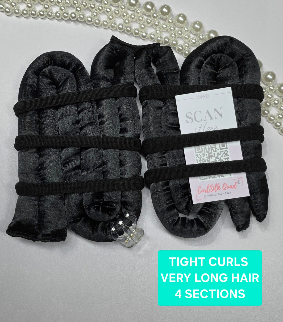CurlSilk Quad TIGHT CURLS - 4 Sections -  VERY LONG hair