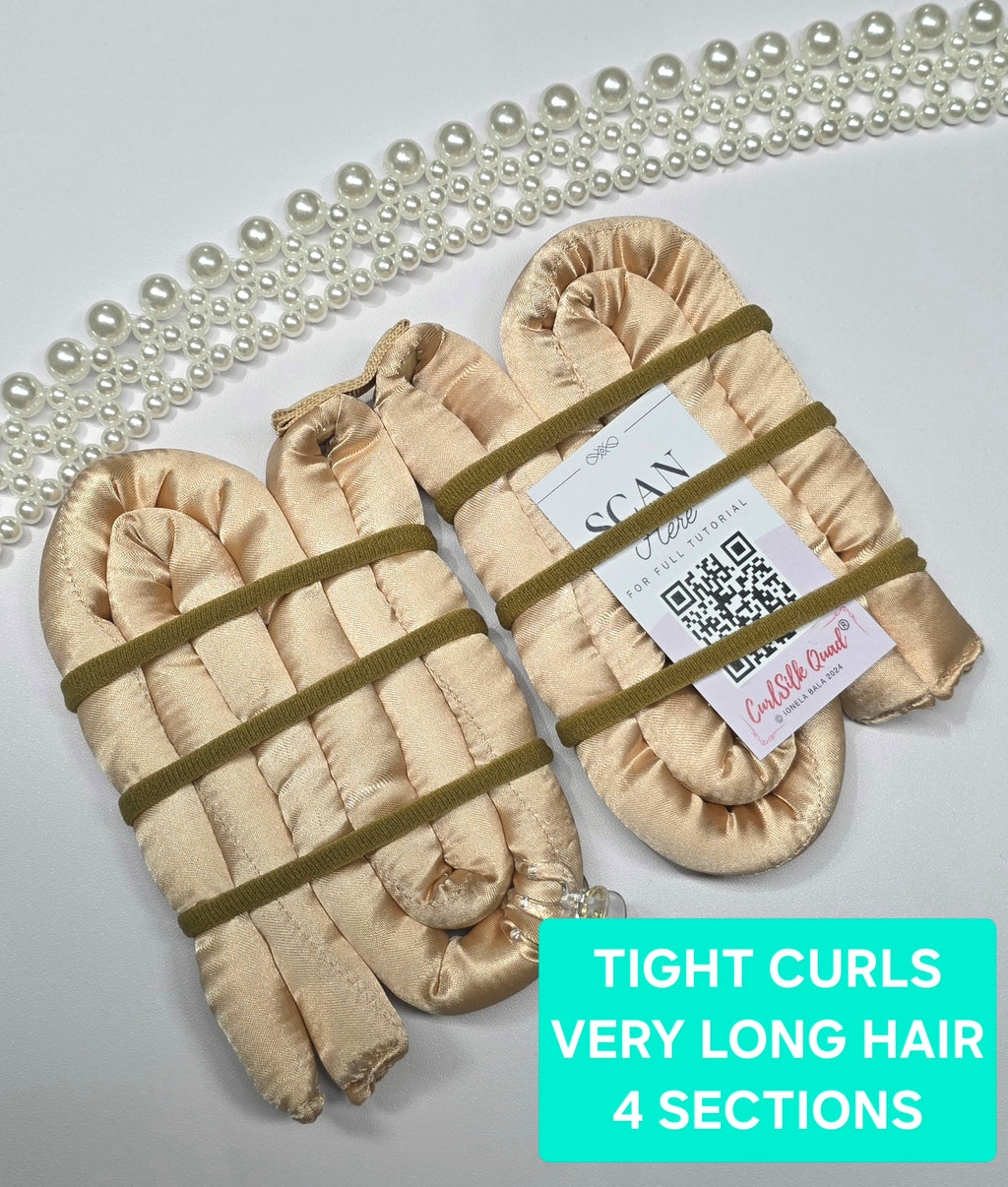CurlSilk Quad TIGHT CURLS - 4 Sections -  VERY LONG hair