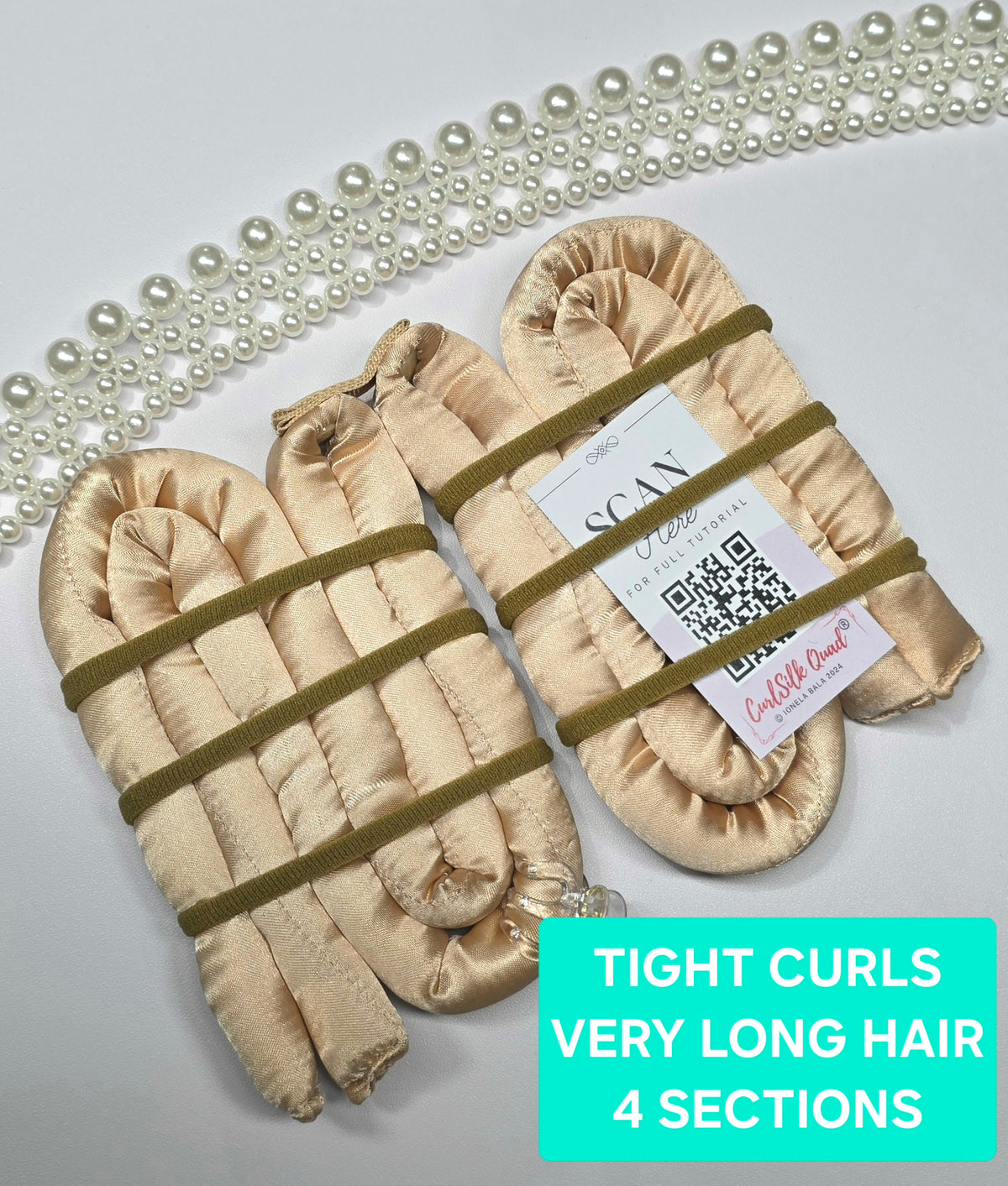 CurlSilk Quad TIGHT CURLS - 4 Sections -  VERY LONG hair