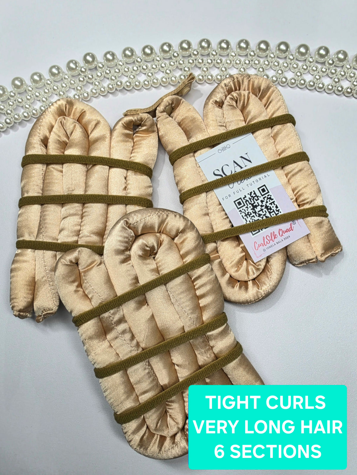 CurlSilk Quad TIGHT CURLS - 6 SECTIONS VERY LONG hair (for thick, voluminios hair)