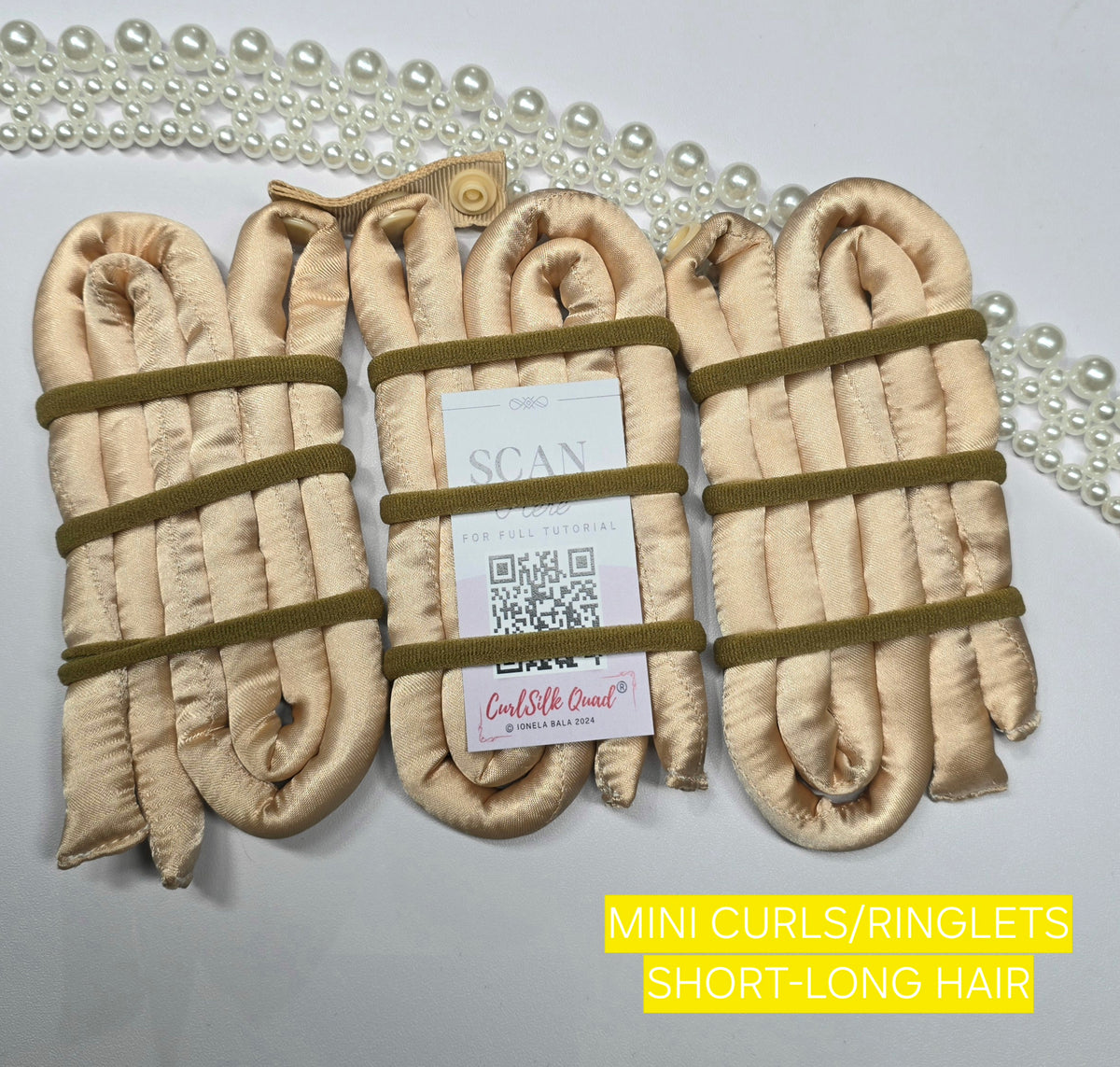 CurlSilk Quad MINI CURLS / RINGLETS - 6 sections - for Short to long hair