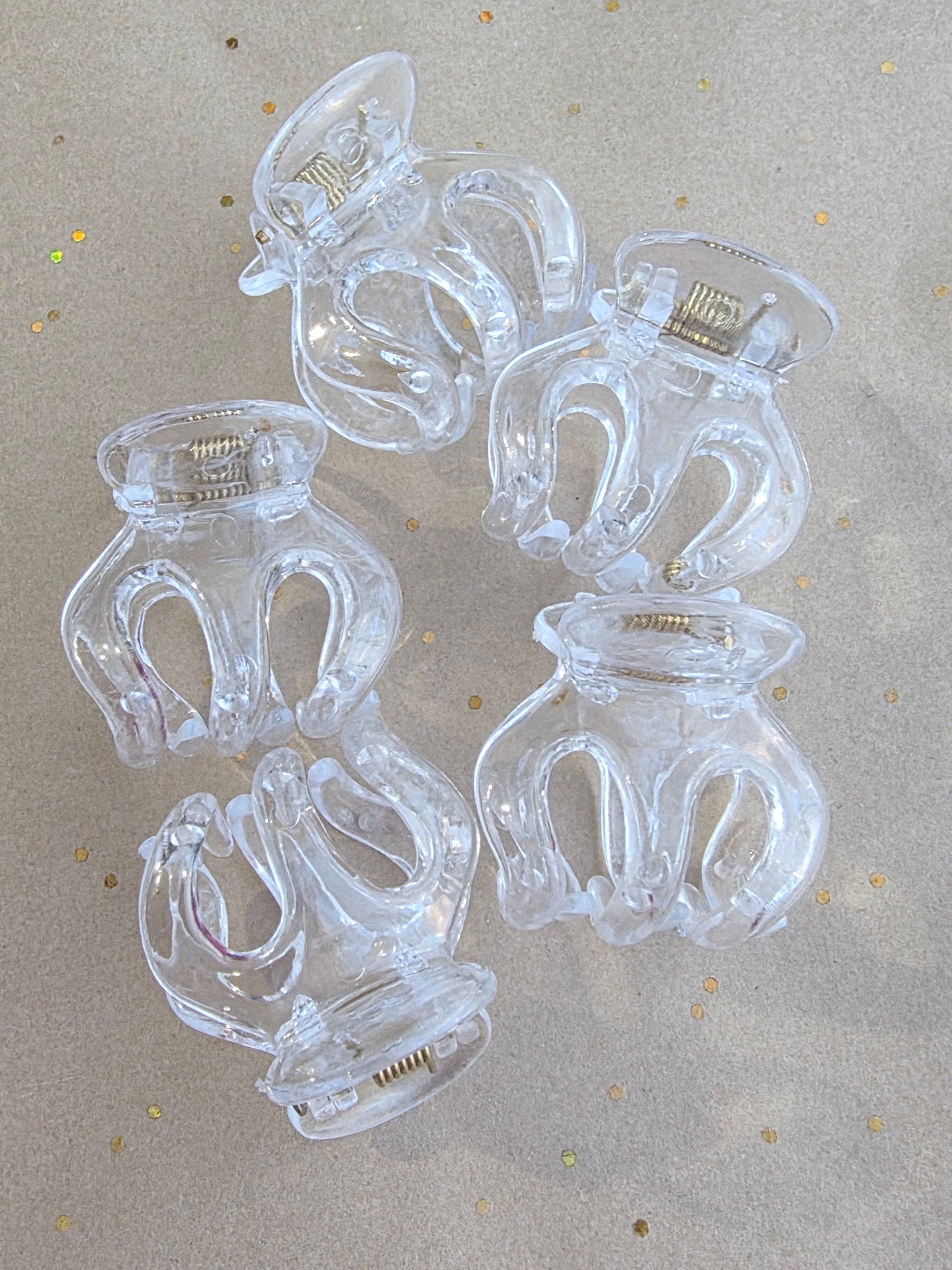 Small Claw Hair Clips pack of 5
