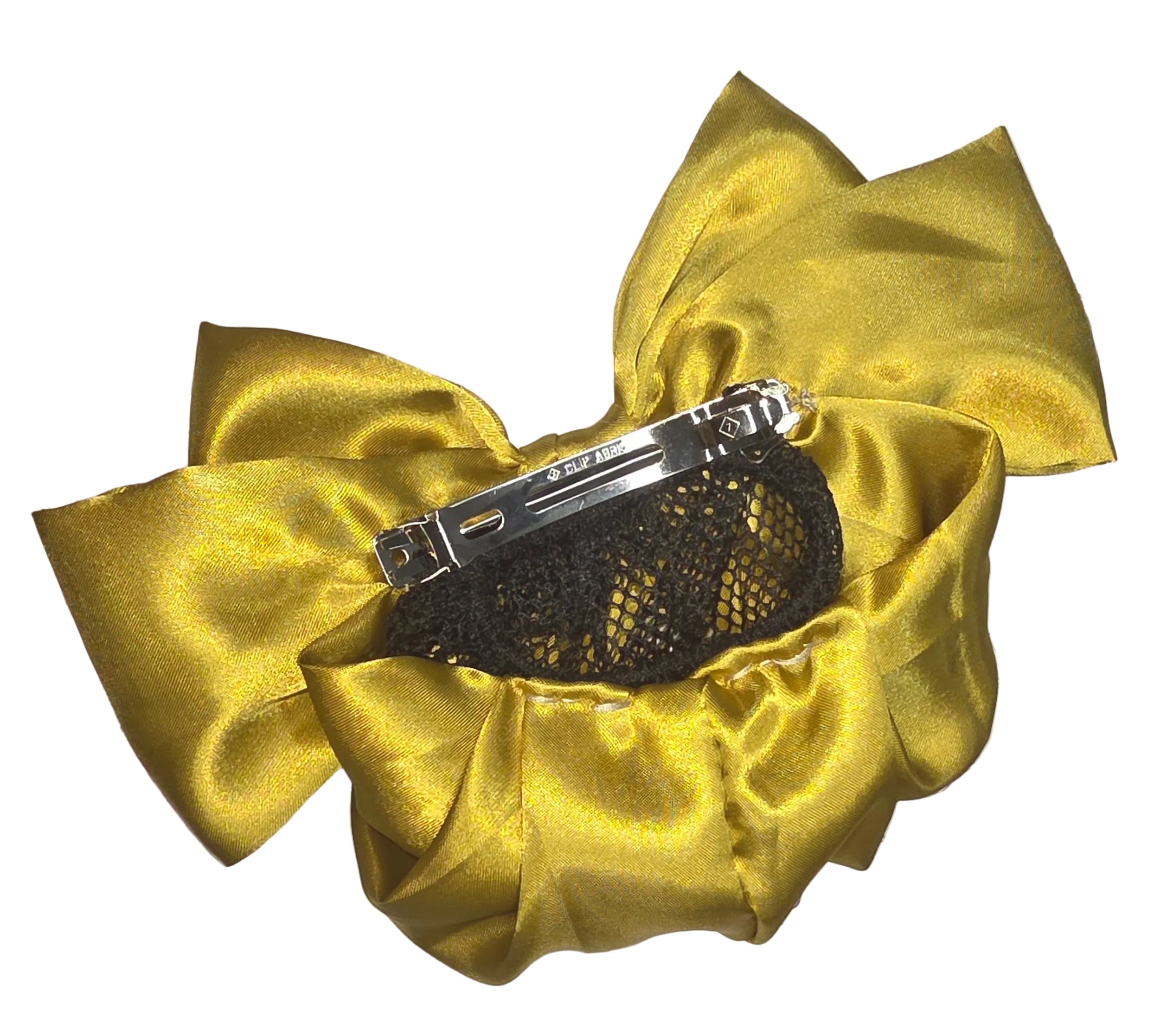 Mustard/Gold Bow hair clip