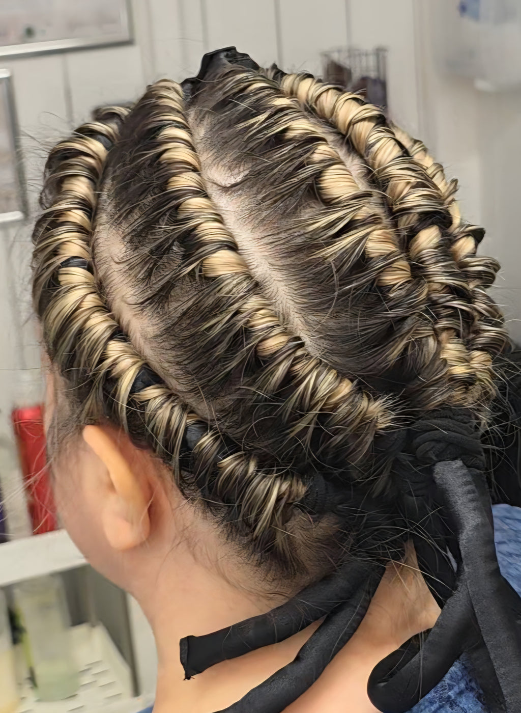 Black CurlSilk Quad MINI CURLS - 6 sections - for Short to long hair