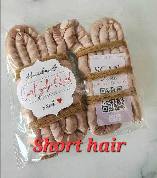 CurlSilk Quad (no scrunchie ) - Heatless Curlers Designed for Short Hair