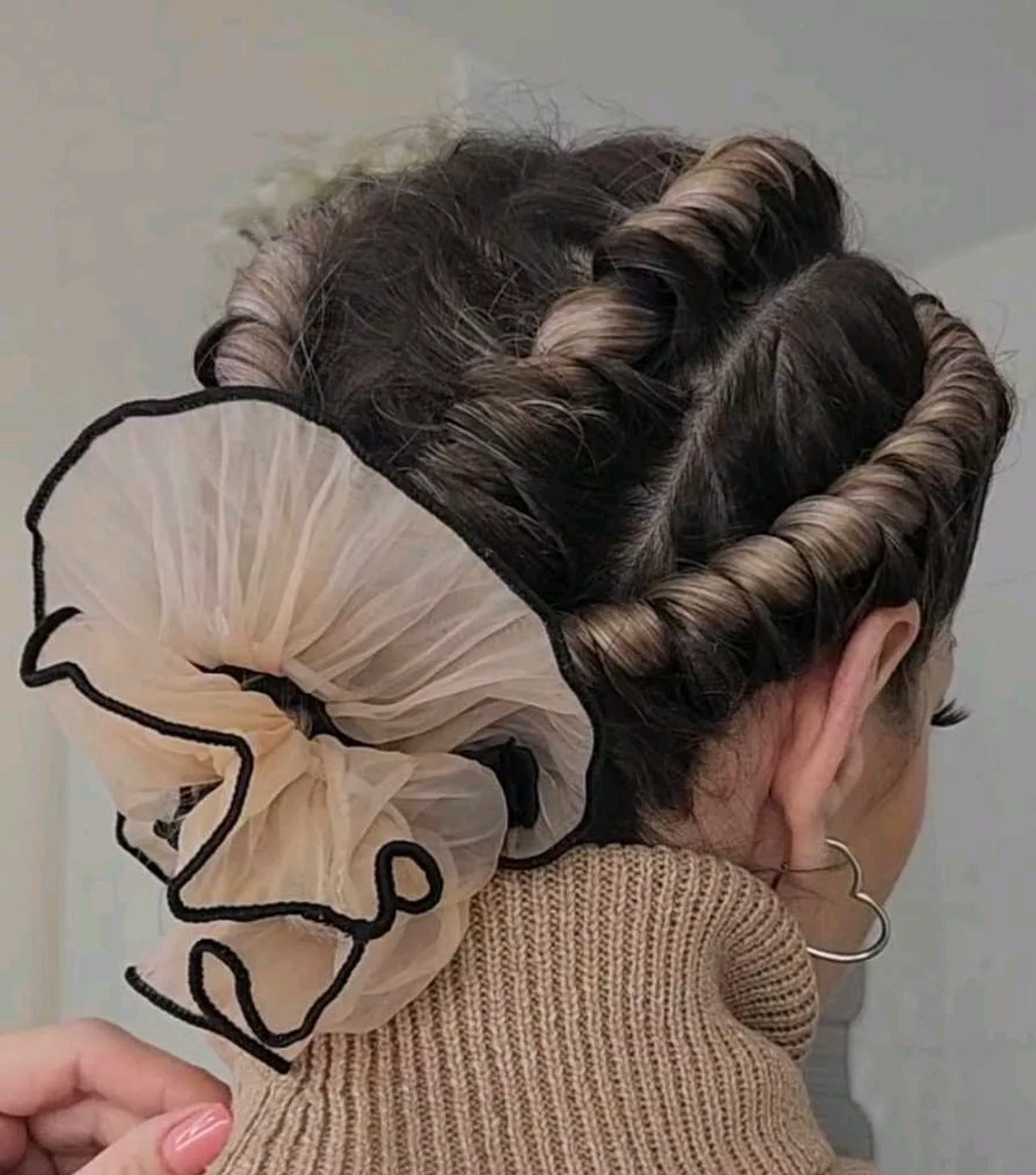 Beige Scrunchie