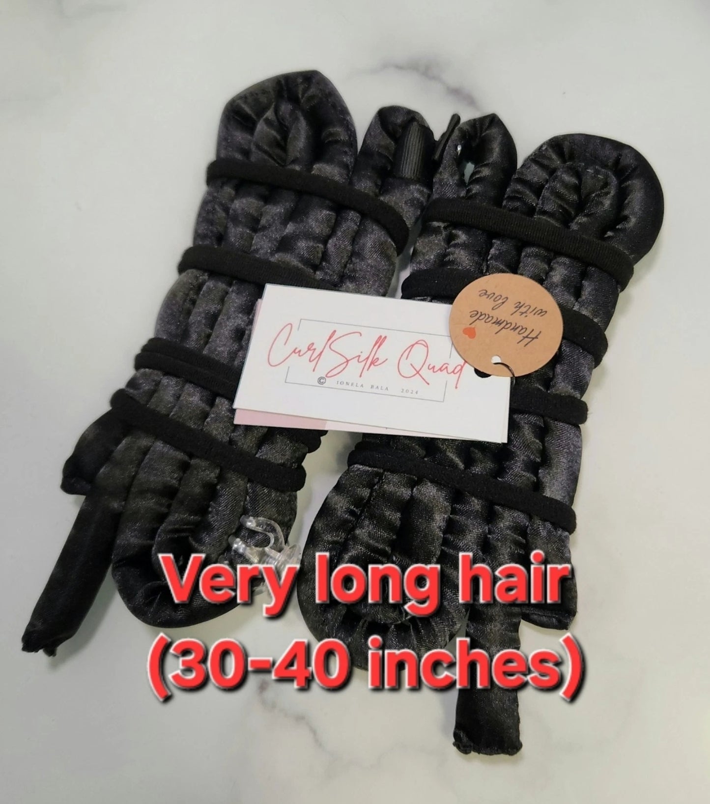 CurlSilk Quad (no scrunchie ) - Heatless Curlers Designed for Very Long Hair