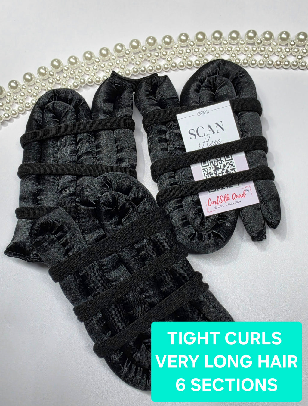 CurlSilk Quad TIGHT CURLS - 6 SECTIONS VERY LONG hair (for thick, voluminios hair)