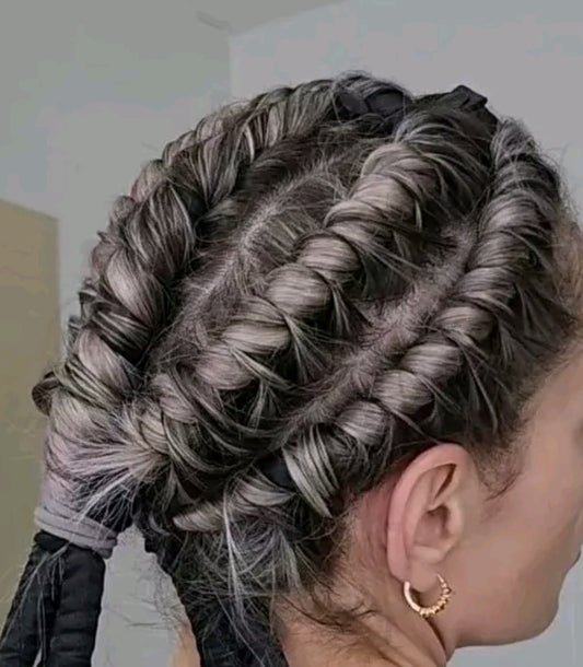 Beige CurlSilk Quint (No Scrunchie) - For medium/long THICK Hair (5 Sections)