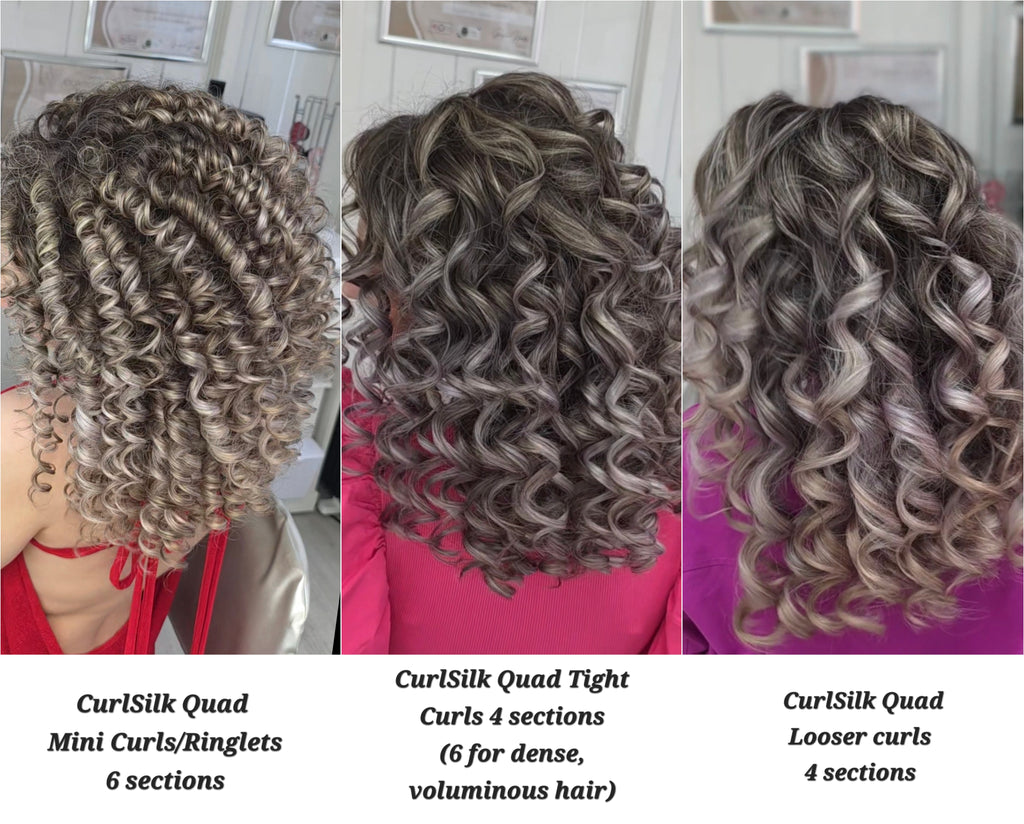 Black CurlSilk Quad TIGHT CURLS - 4 Sections- Short to Long hair