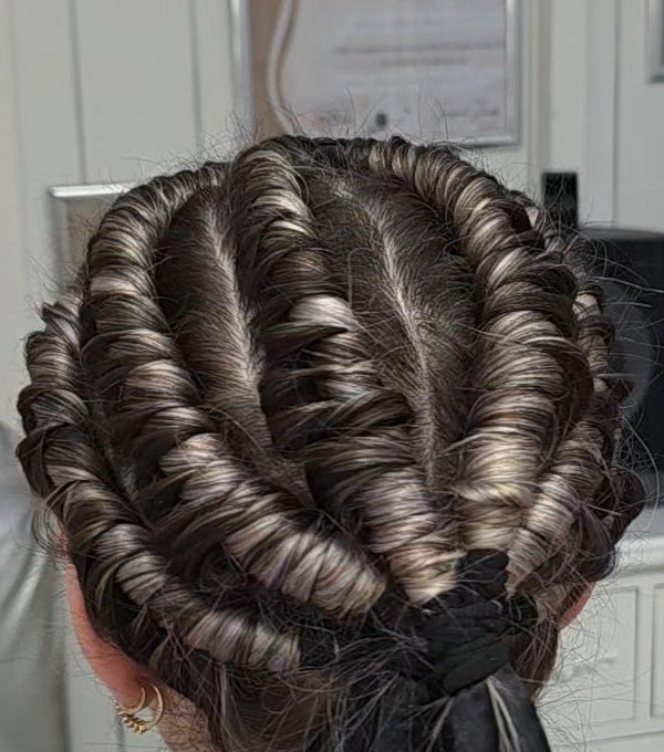 Beige CurlSilk Quad TIGHT CURLS 6 sections - For Short to Long THICK Hair