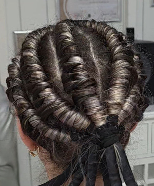 Black CurlSilk Quad MINI CURLS - 6 sections - for Short to long hair